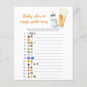 Papier Bébé brasse baby shower Emoji jeu d'image