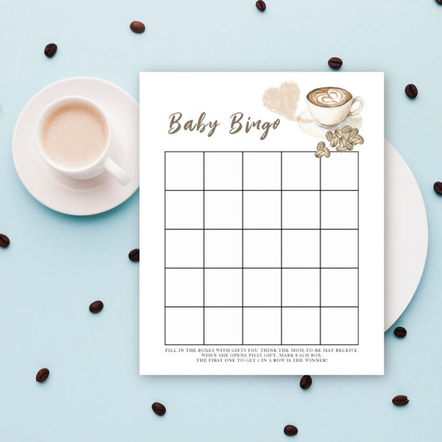 Papier Bébé brasse café Baby shower jeu de bingo (Créateur téléchargé)