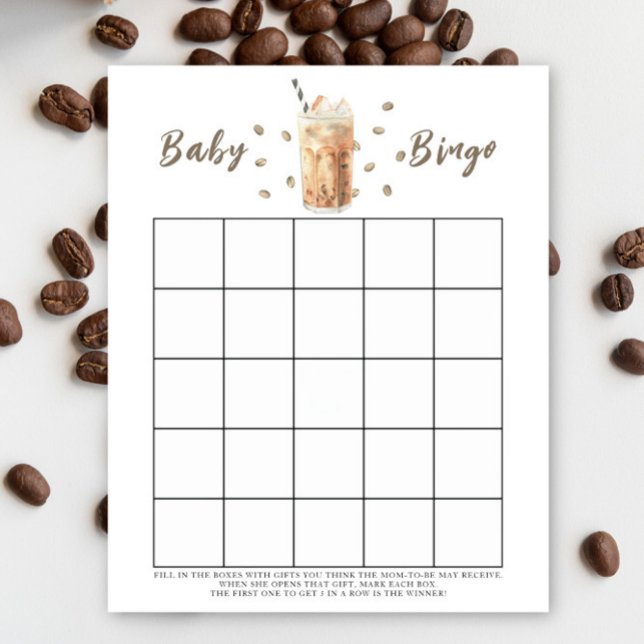 Papier Bébé brasse café Baby shower jeu de bingo (Créateur téléchargé)