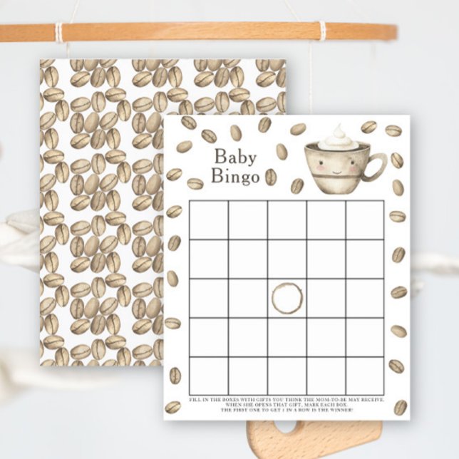 Papier Bébé brasse café Baby shower jeu de bingo (Créateur téléchargé)