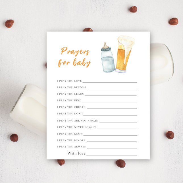 Papier Bébé brasse de la bière Prières pour bébé (Créateur téléchargé)