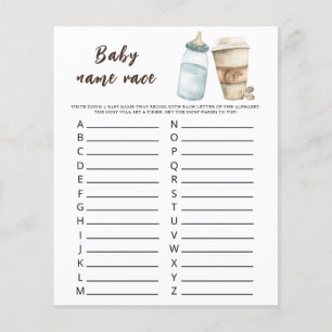 Papier Bébé brasse du café - Baby nom race jeu