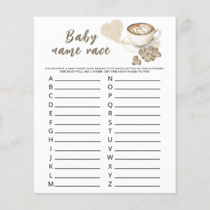 Papier Bébé brasse du café - Baby nom race jeu