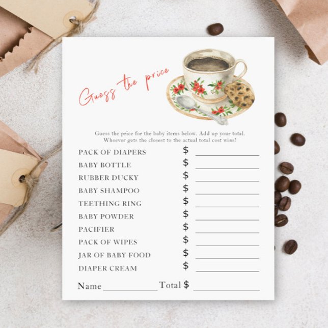 Papier Bébé brasse du café - Prix Guess Game (Créateur téléchargé)