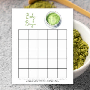 Papier Bébé brasse Matcha Baby shower jeu de bingo