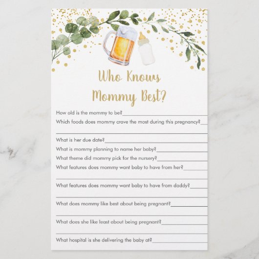 Papier Bébé Brûle La Verdure Qui Connaît Maman Le Meilleu (Devant)