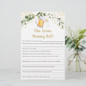 Papier Bébé Brûle La Verdure Qui Connaît Maman Le Meilleu (Debout devant)