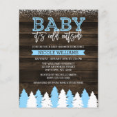 Papier Bébé budget c'est froid dehors Baby shower de garç (Devant)