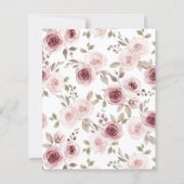 Papier Bébé budget dans le Baby shower Bourgogne en fleur (Dos)