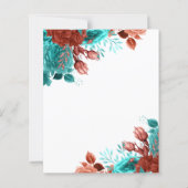 Papier Bébé budget en Fleur Corail Turquoise Baby shower  (Dos)