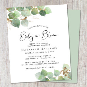 Papier Bébé budget en fleur Eucalyptus Bébé arroser