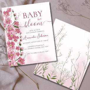 Papier Bébé budget en Fleur Fille Rose Floral Douche