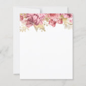 Papier Bébé budget en fleur rose filles Baby shower flora (Dos)