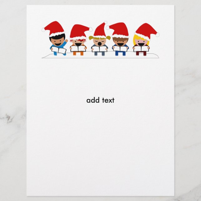 Papier Bébé Caroleurs de Noël (Devant)