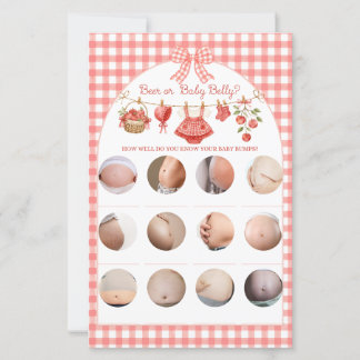 Papier Bébé Chéri Baby Shower Jeu à Carreaux Rouges