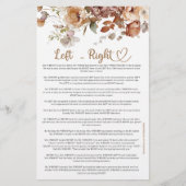 Papier Bébé de gauche à droite dans le Baby shower floral (Devant)