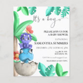 Papier Bébé Dinosaur mignon C'est un Baby shower garçon (Devant)