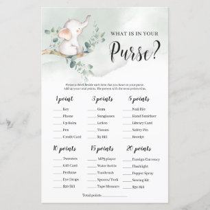 Papier Bébé éléphant vert ce qui est dans votre jeu de bo