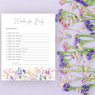 Papier Bébé en baby shower fleuri Voeux pour bébé