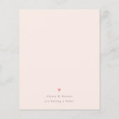 Papier Bébé en Fleur Blush Budget Rose Baby shower Floral (Dos)