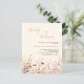 Papier Bébé en fleur fleur sauvage beige budget douche (Debout devant)