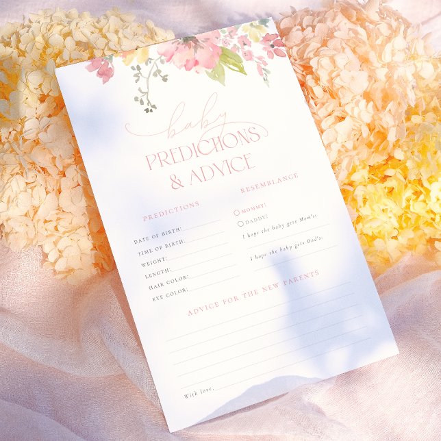Papier Bébé en Fleur Jeu de Prédiction et de Conseils pou (Créateur téléchargé)
