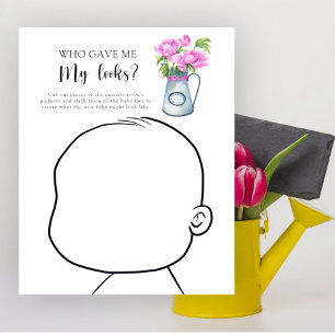 Papier Bébé en fleur - Qui m'a donné mon jeu de look