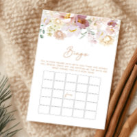 Bébé en fleurs Baby shower Florals Jeu de Bingo