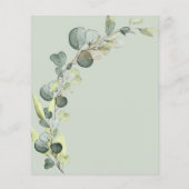 Papier Bébé en fleurs douche Eucalyptus Invitations (Dos)