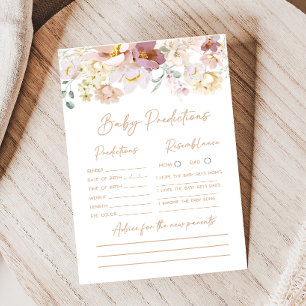 Papier Bébé en fleurs Florals Baby Predictions Jeu
