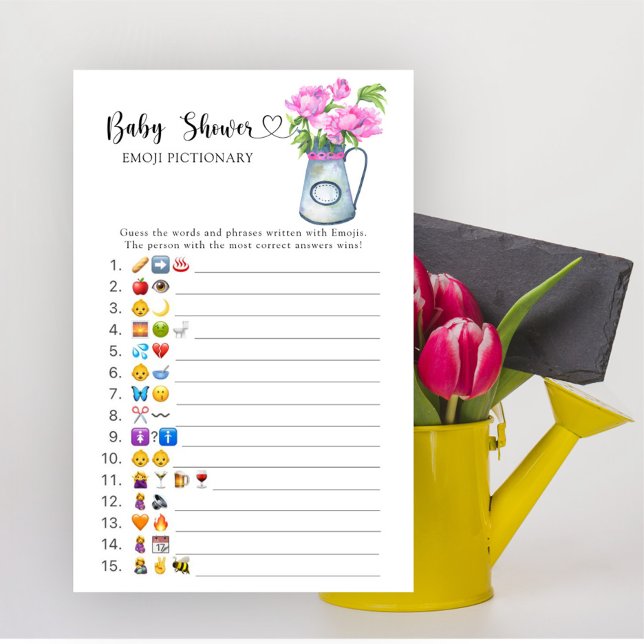 Papier bébé en fleurs - jeu de pictionary emoji bébé (Créateur téléchargé)