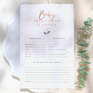 Papier Bébé en fleurs Prédictions et conseils pour bébé