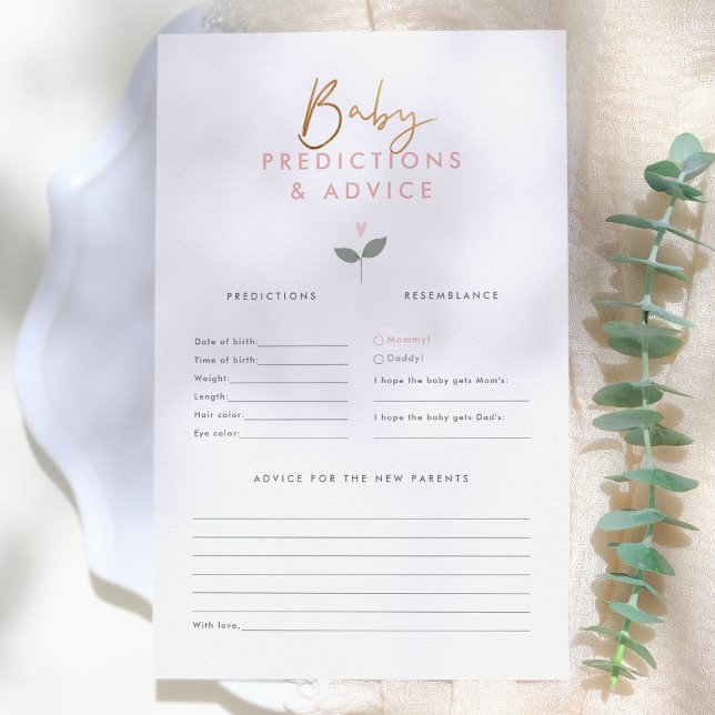 Papier Bébé en fleurs | Prédictions et conseils pour bébé (Créateur téléchargé)