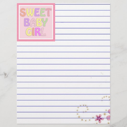 Papier Bébé fille (Devant)