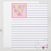 Papier Bébé fille (Devant / Derrière)