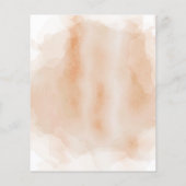 Papier Bébé Fleur de Pêche Bohème Aquarelle Shower (Dos)