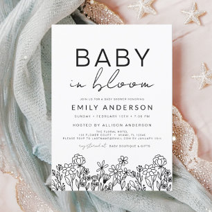 Papier Bébé Fleur sauvage budget dans le Baby shower en f