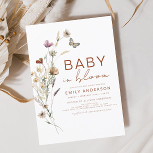 Papier Bébé Fleur sauvage budget en fleurs douche en terr