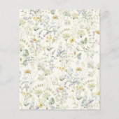 Papier Bébé Fleur sauvage du budget en fleurs Invitation (Dos)