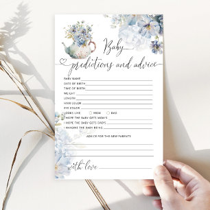 Papier Bébé floral bleu brasse des prédictions et des con