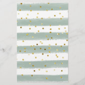 Papier Bébé géométrique verdoyant en Fleur maman ou papa (Dos)