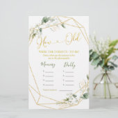 Papier Bébé géométrique verdoyant en fleurs Comment vieux (Debout devant)