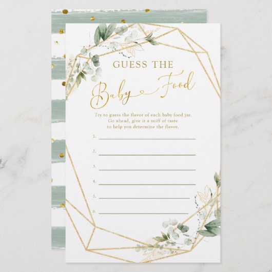 Papier Bébé géométrique verdoyant en fleurs Guess Bébé No (Devant / Derrière)