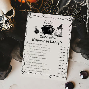 Papier Bébé Halloween se prépare Devinez Maman ou Papa