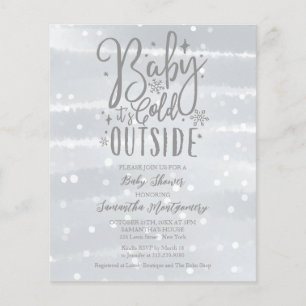Papier Bébé il fait froid à l'extérieur Invitation à la b