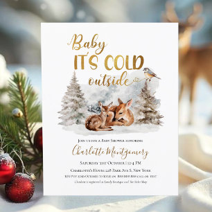 Papier Bébé il fait froid dehors Bébé Douche Invitations