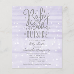 Papier Bébé, il fait froid dehors Invitation pour Baby Sh