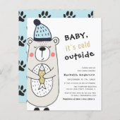 Papier Bébé il fait froid dehors Ours | circulaire Baby s (Devant / Derrière)