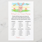 Papier Bébé lapin Ce qui est dans votre jeu de sac à main (Devant)