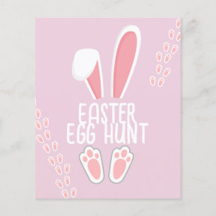 Papier Bébé lapin rose Enfants Pâques jeu de chasse aux o